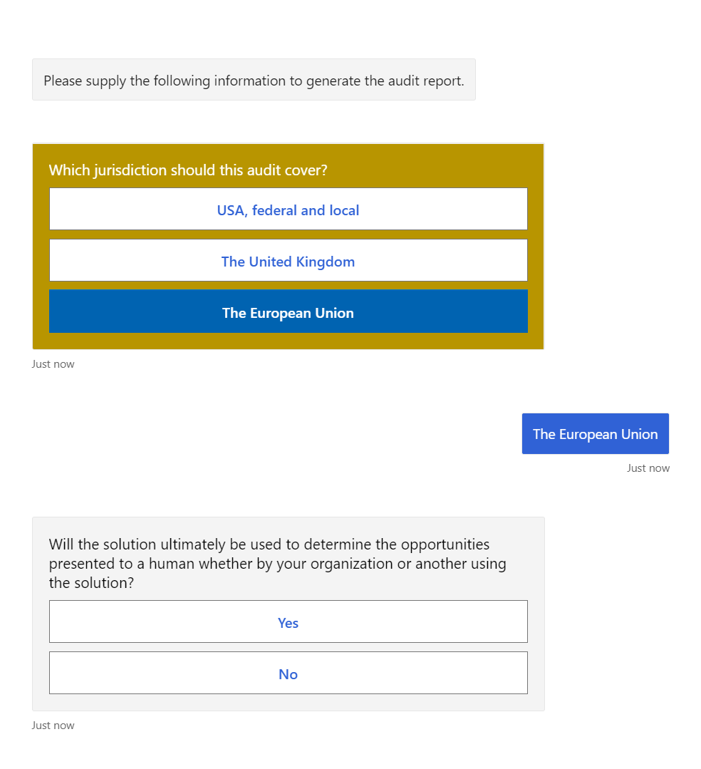 part of the AI compliance audit process.