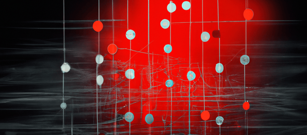 image suggesting nodes and edges representing knowledge