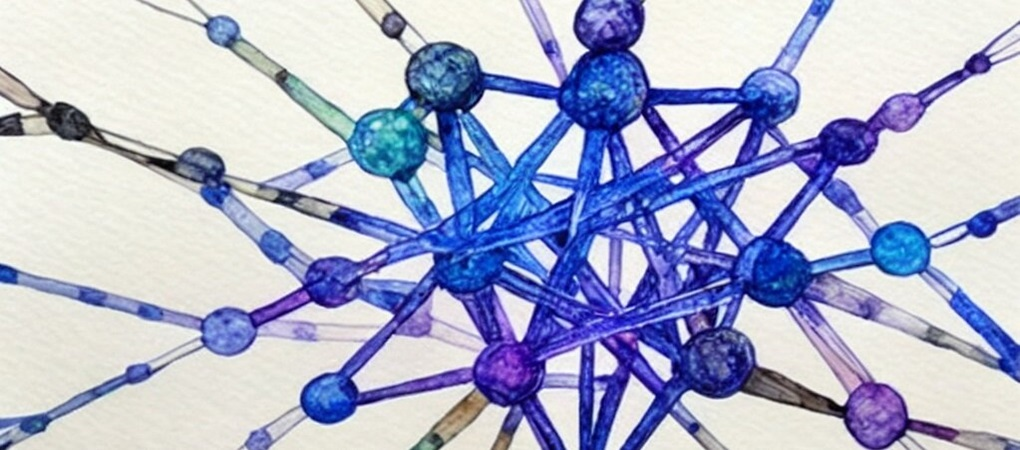 image suggesting nodes and edges representing knowledge